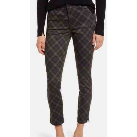 Wit & Wisdom Ab-Solution High Rise Ankle Skimmer Jeans Size 10 Olive Plaid NWT - Picture 3 of 7